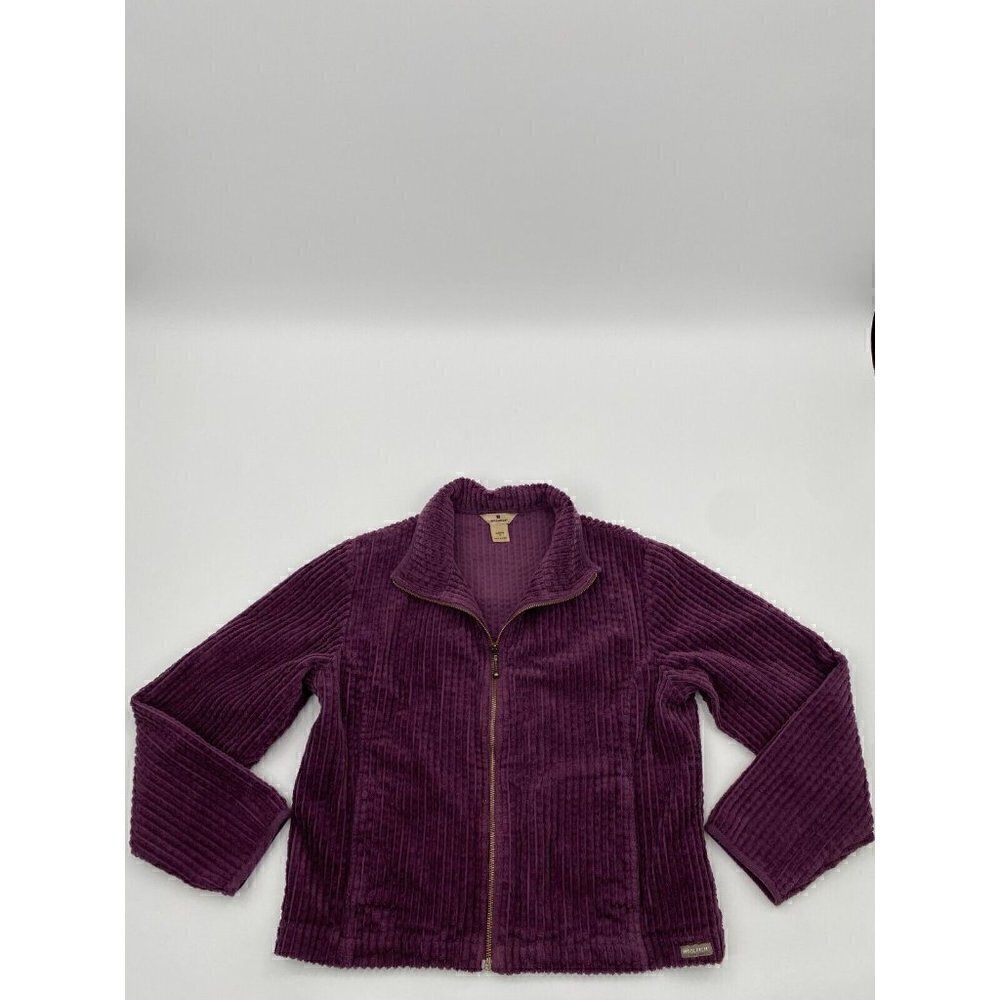 Woolrich Corduroy Kinsdale Zippered Ruby Red Hazelberry Jacket Women Size M